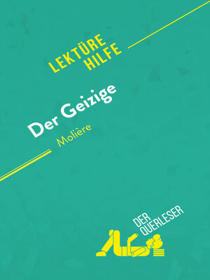 cover image of Der Geizige von Molière (Lektürhilfe)